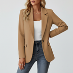 Women's Tailored Slim Fit Blazer – Long Sleeve Office Blazer – Madison