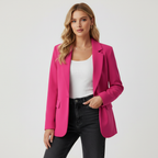 Women's Tailored Slim Fit Blazer – Long Sleeve Office Blazer – Madison