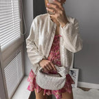 Women's Sequin Bomber Jacket – Sparkle Zip-Up Statement Jacket