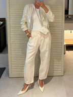 Women's Sequin Bomber Jacket – Sparkle Zip-Up Statement Jacket