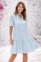 Women's Broderie Midi Dress – Embroidered Summer Dress