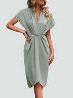Women's Wrap Midi Dress – Belted Occasion Dress