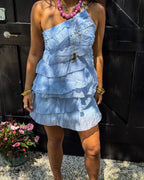 Women's One-Shoulder Mini Dress – Ruffle Cocktail Dress