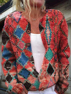 Women's Floral Embroidered Cardigan – Soft Knit Button Front Cardigan