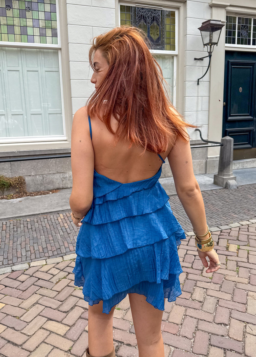 Women's One-Shoulder Mini Dress – Ruffle Cocktail Dress