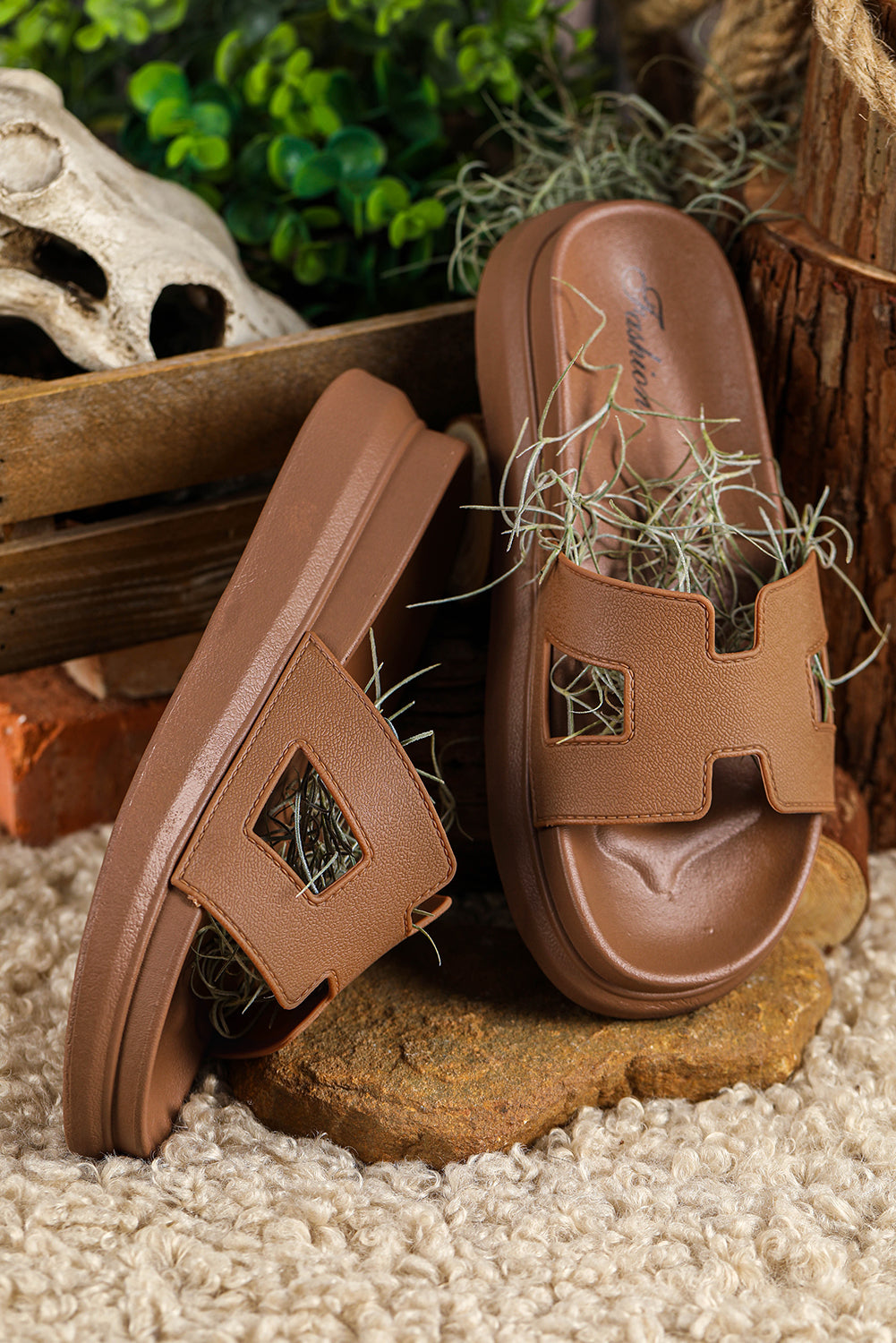 Women's Open Toe Slippers with Soft Footbed and Lightweight Sole