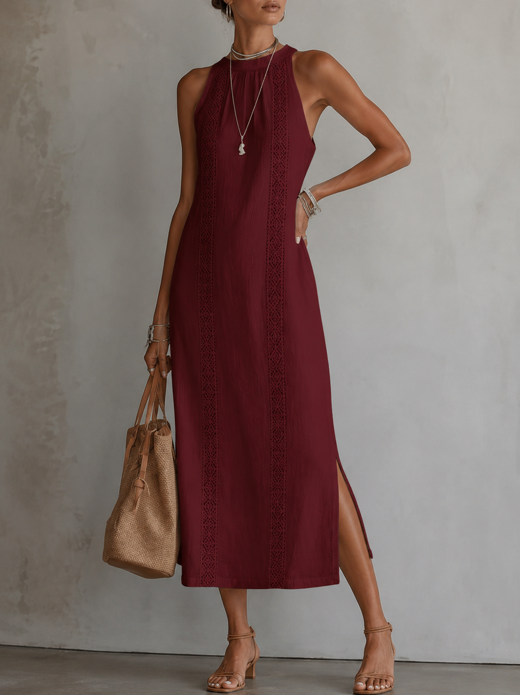 Women's Embroidered Shirt Dress – Relaxed Pocket Flowy Day Dress