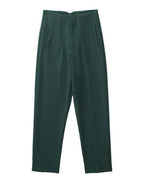 Women's Wrinkle Resistant Trousers – Tailored Straight Leg Dress Pants