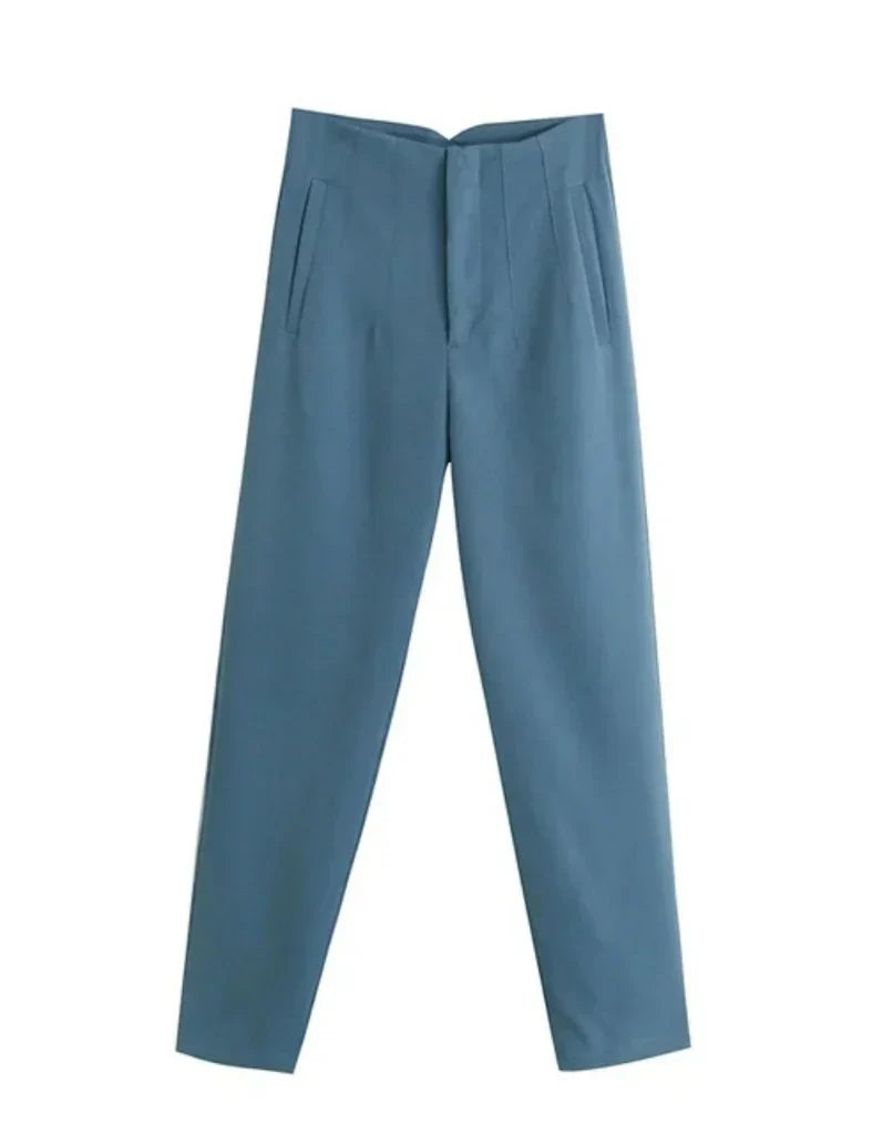Women's Wrinkle Resistant Trousers – Tailored Straight Leg Dress Pants