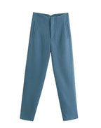 Women's Wrinkle Resistant Trousers – Tailored Straight Leg Dress Pants