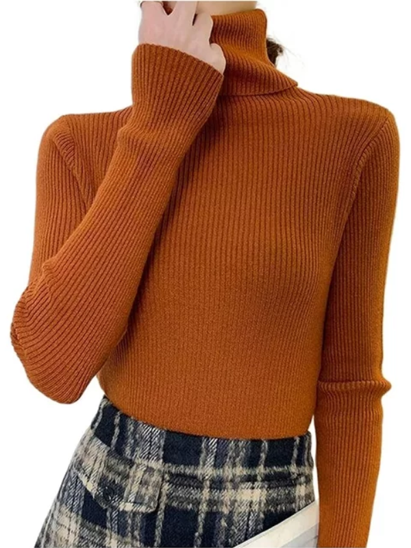 Women's Turtleneck Sweater – Classic Roll Neck Winter Sweater