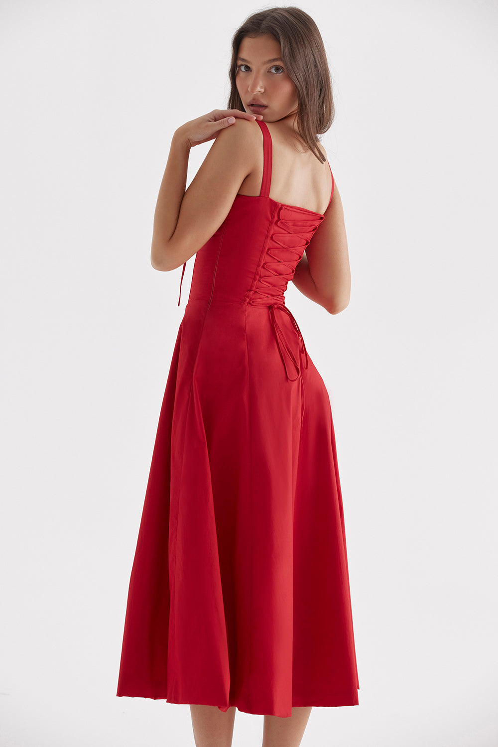 Women's Floral Midi Dress – Bustier Occasion Dress – Virelle