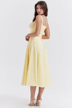 Women's Floral Midi Dress – Bustier Occasion Dress – Virelle