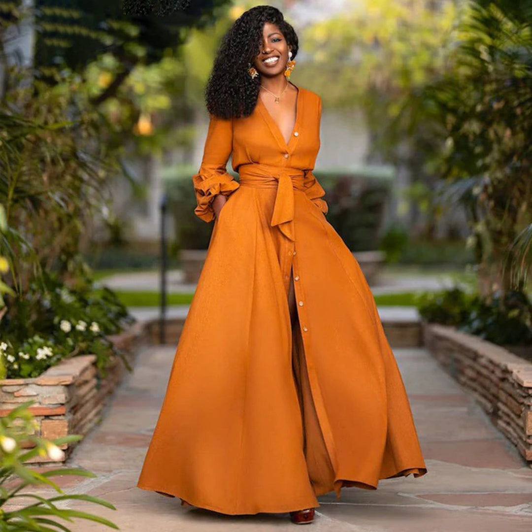 Women's Flowy Maxi Dress – Relaxed Long Occasion Dress