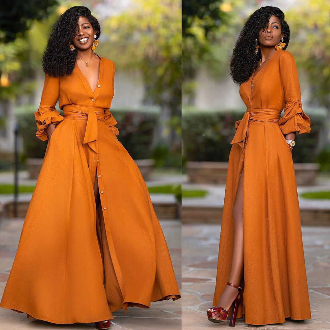 Women's Flowy Maxi Dress – Relaxed Long Occasion Dress