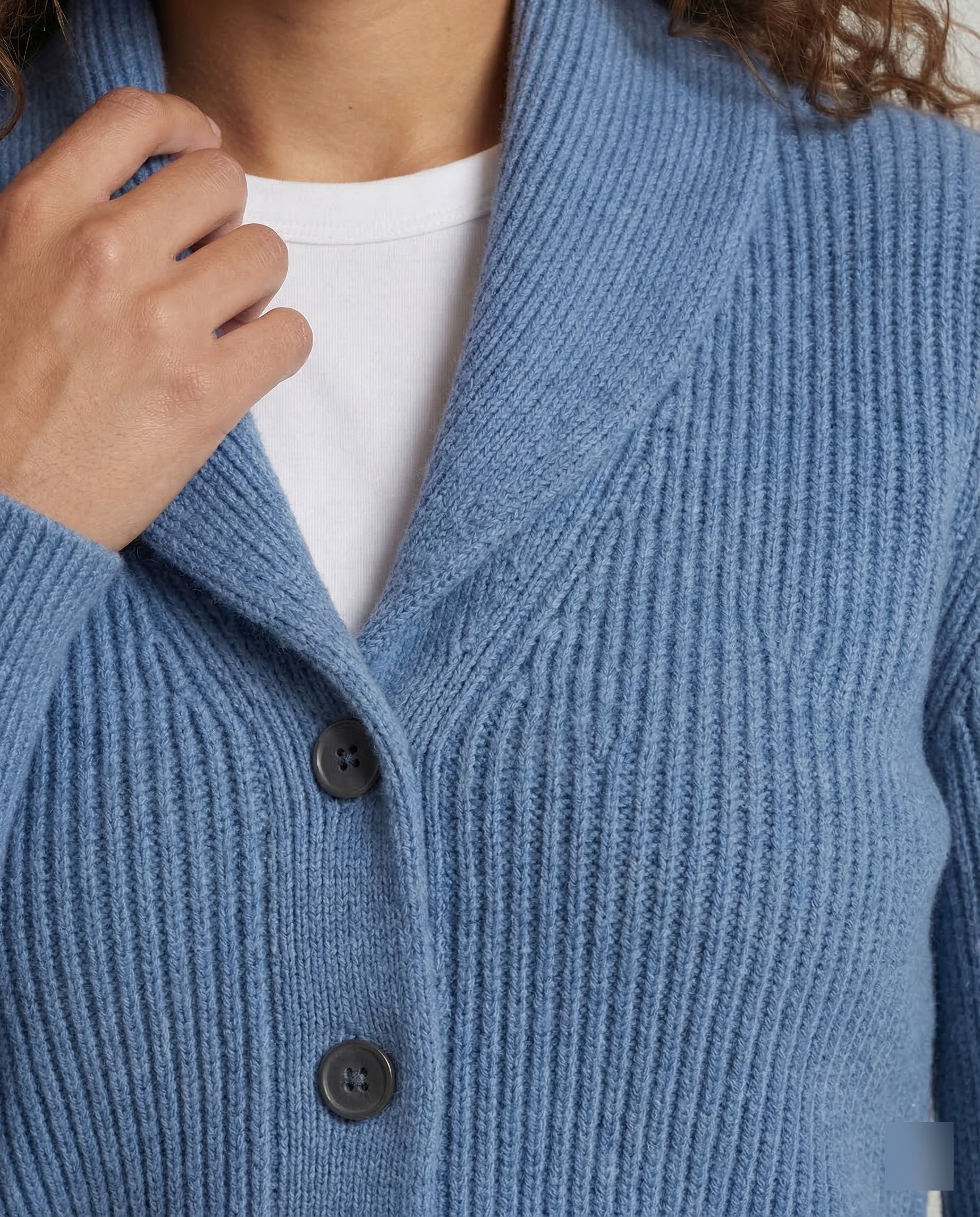 Women's Lapel Collar Cardigan – Button Front Long Sleeve Knit Cardigan