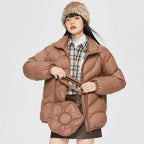Women's Lightweight Puffer Jacket – Packable Collared Winter Jacket