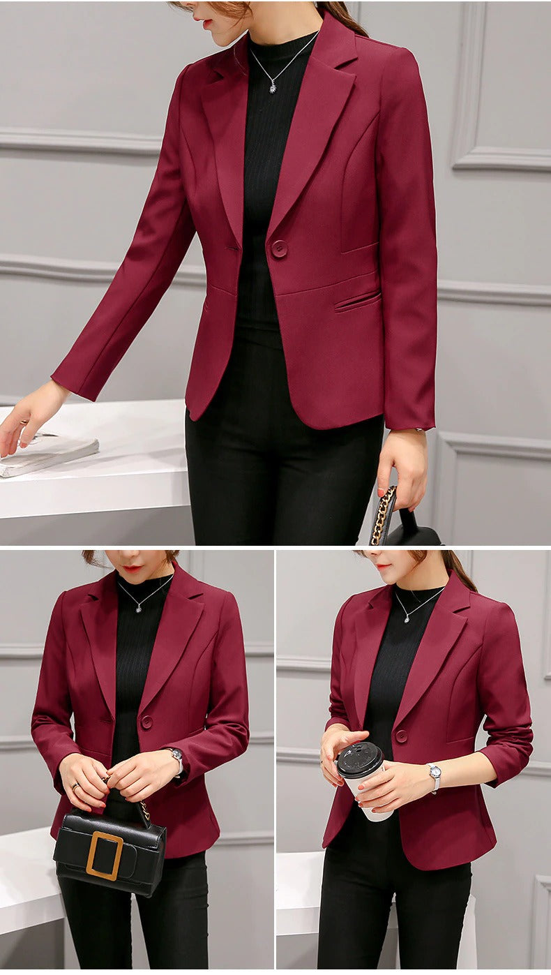 Women's Cropped Blazer – Casual Tailored Blazer – Aubrey