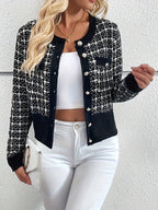 Women's Cropped Cardigan – Tailored Short Sleeve Cardigan