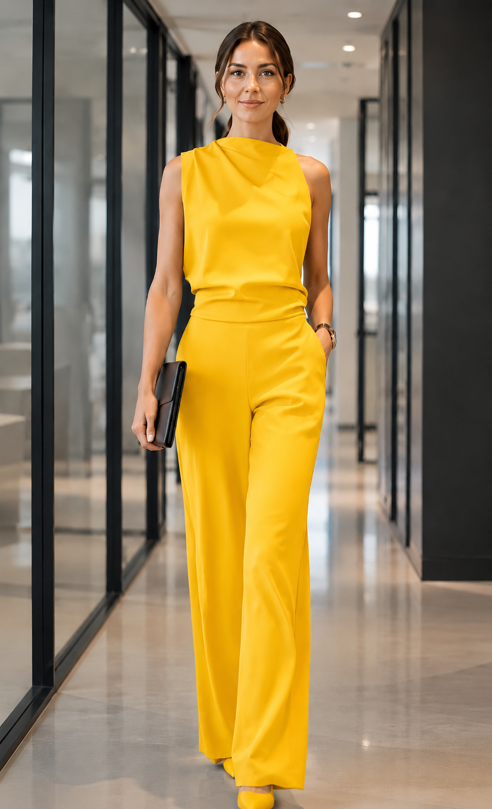 Women's Sleeveless Wide Leg Summer Jumpsuit – Relaxed Flowy Everyday Jumpsuit