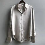 Women's Classic Button Front Blouse – Long Sleeve Everyday Blouse