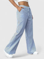 Women's Elastic Waist Pants – Pull-On Wide Leg Pants
