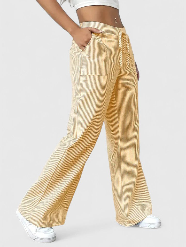 Women's Elastic Waist Pants – Pull-On Wide Leg Pants