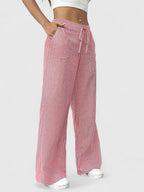 Women's Elastic Waist Pants – Pull-On Wide Leg Pants