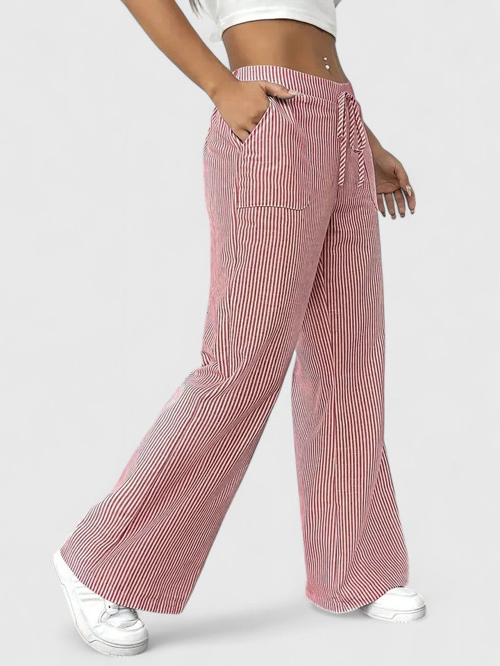 Women's Elastic Waist Pants – Pull-On Wide Leg Pants