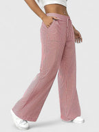 Women's Elastic Waist Pants – Pull-On Wide Leg Pants