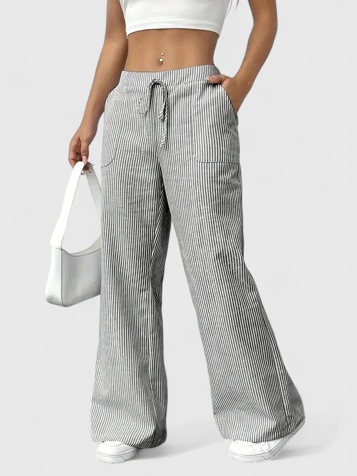 Women's Elastic Waist Pants – Pull-On Wide Leg Pants