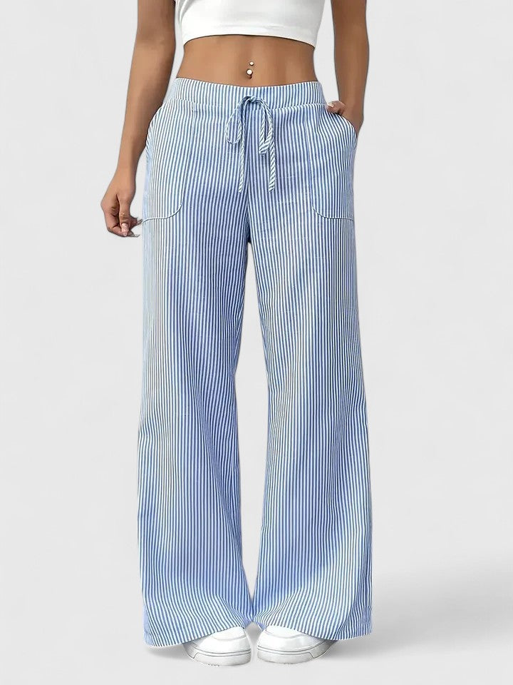 Women's Elastic Waist Pants – Pull-On Wide Leg Pants