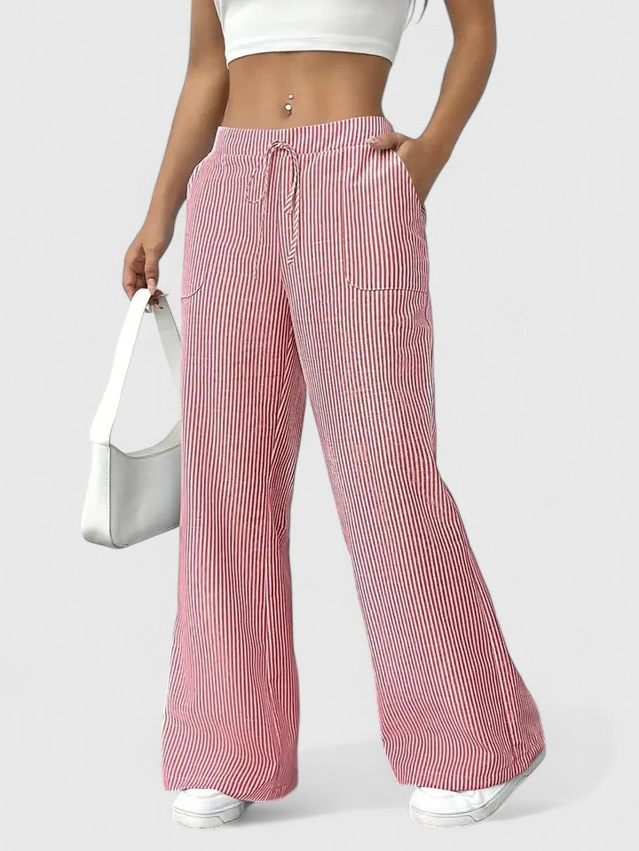 Women's Elastic Waist Pants – Pull-On Wide Leg Pants