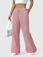 Women's Elastic Waist Pants – Pull-On Wide Leg Pants