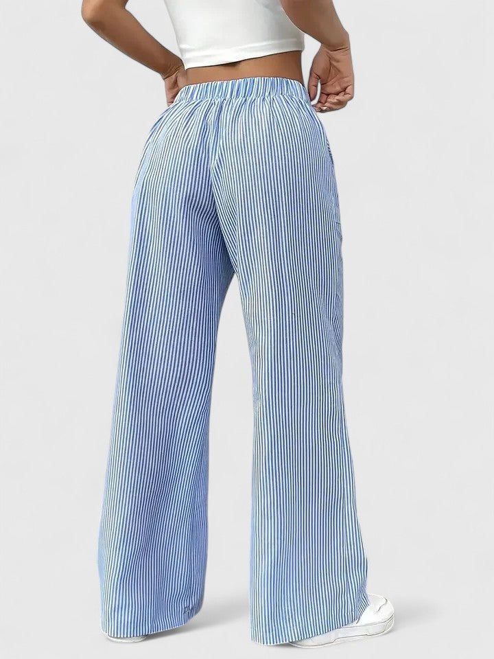 Women's Elastic Waist Pants – Pull-On Wide Leg Pants