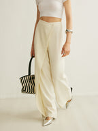 Women's Wrap Front Pants – Asymmetrical Wide Leg Pants