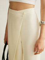 Women's Wrap Front Pants – Asymmetrical Wide Leg Pants