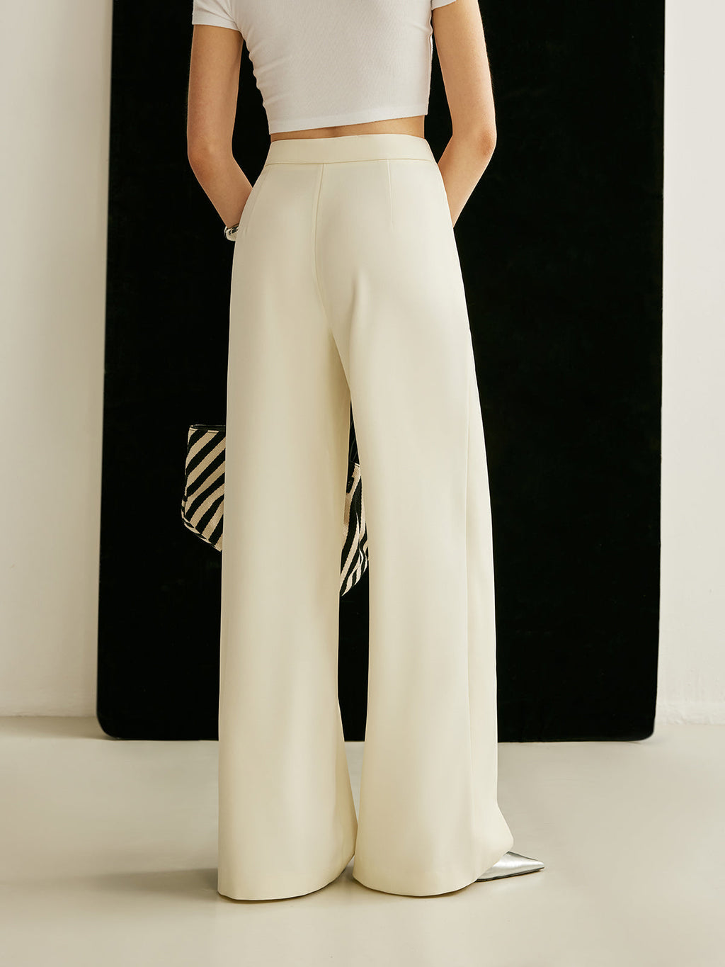 Women's Wrap Front Pants – Asymmetrical Wide Leg Pants