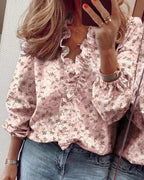 Women's Dressy Blouse with Soft Pleats and Flattering Silhouette