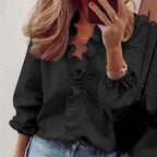 Women's Dressy Blouse with Soft Pleats and Flattering Silhouette
