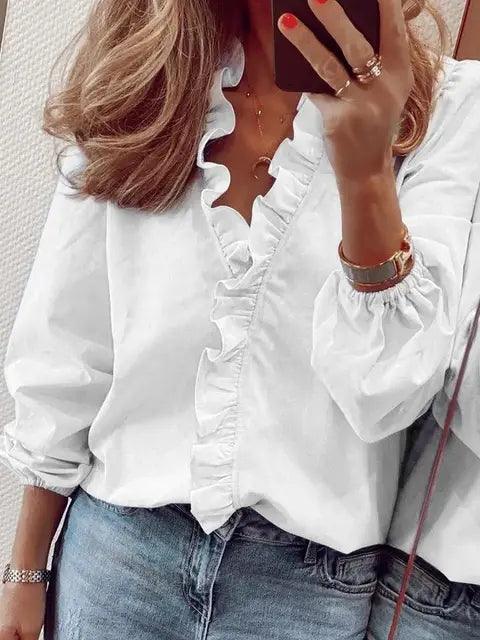 Women's Dressy Blouse with Soft Pleats and Flattering Silhouette