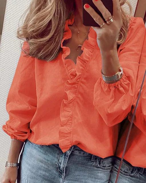 Women's Dressy Blouse with Soft Pleats and Flattering Silhouette