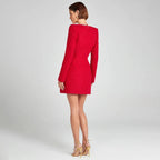 Women's Pearl Mini Dress – Embellished Cocktail Party Dress