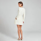 Women's Pearl Mini Dress – Embellished Cocktail Party Dress