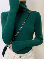 Women's Turtleneck Sweater – Classic Roll Neck Winter Sweater