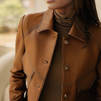Megan | Faux Leather Biker Jacket