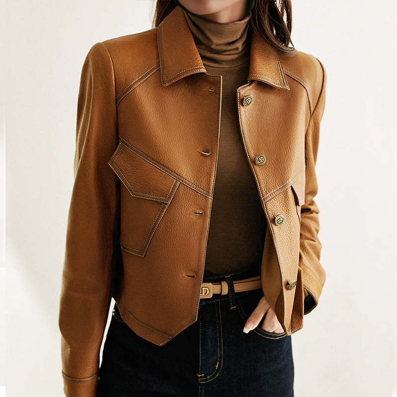 Megan | Faux Leather Biker Jacket