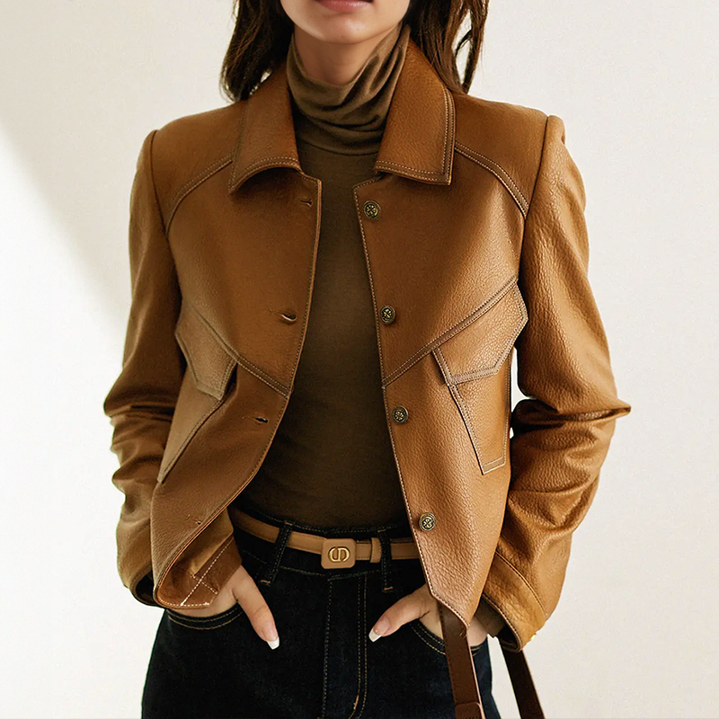 Megan | Faux Leather Biker Jacket