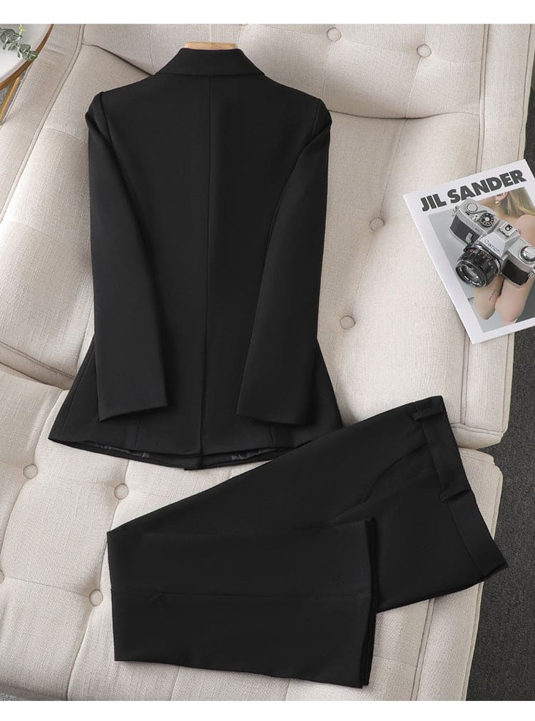 Women's Double-Breasted Pants Suit – Tailored Blazer Co-Ord