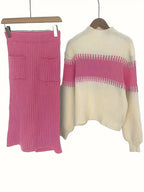 Women's Knit Skirt Set – Ribbed Sweater Co-Ord